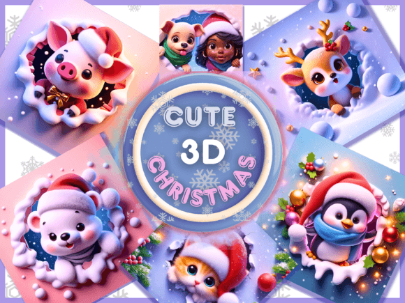 3D Funny Christmas Backgrounds: Elevate Your Holiday Designs
