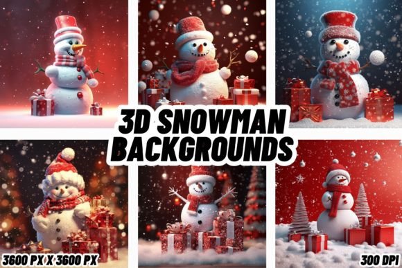 3D Snowman Christmas Backgrounds: A Designer's Guide to Winter Magic