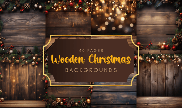 40 Beautiful Wooden Christmas Backgrounds for Festive Design
