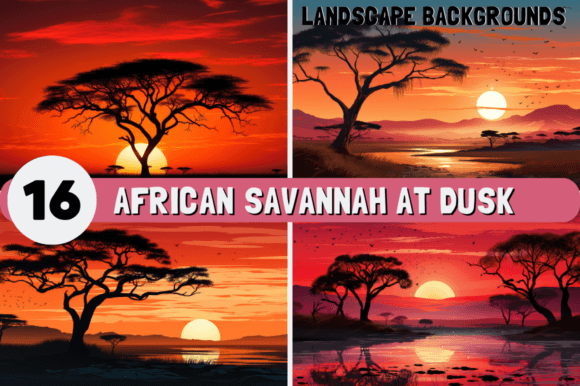 African Savannah at Dusk Backgrounds: Your Design Oasis