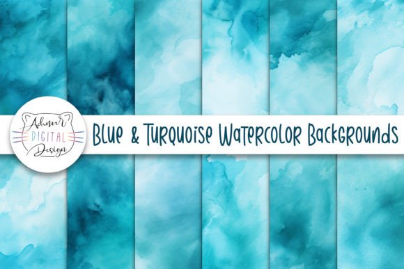 Blue & Turquoise Watercolor Backgrounds: A Designer's Guide