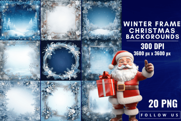 Elegant Festive Design with Winter Frame Christmas Backgrounds