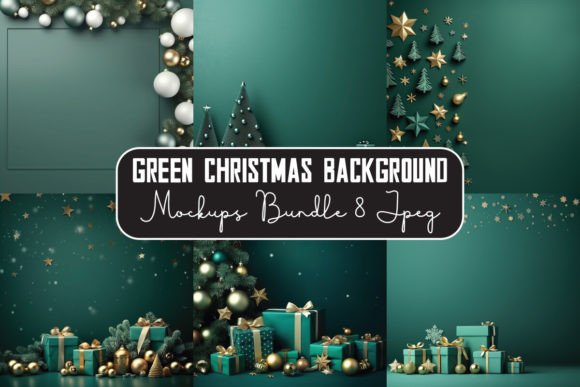 Elevate Your Holiday Branding: Christmas Backgrounds Mockups Bundle