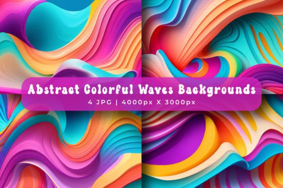 Elevate Your Projects with Abstract Colorful Waves Backgrounds