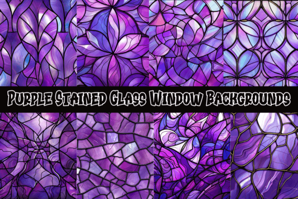Enriching Projects with Purple Stained Glass Window Backgrounds