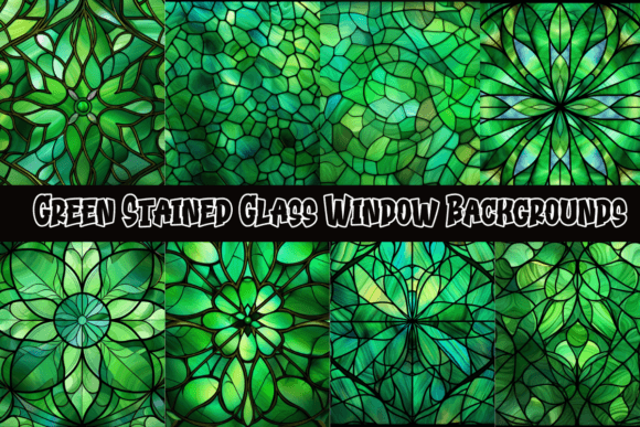 Green Stained Glass Window Backgrounds: A Guide for Designers