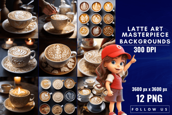 Latte Art Masterpiece Backgrounds: Your Design Secret Weapon