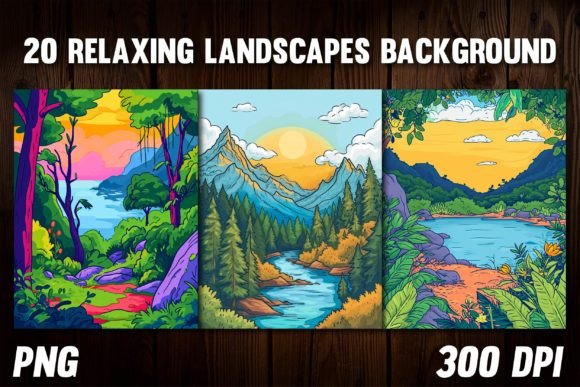 Nature's Tranquility: Relaxing Landscape Backgrounds for Creative Calm