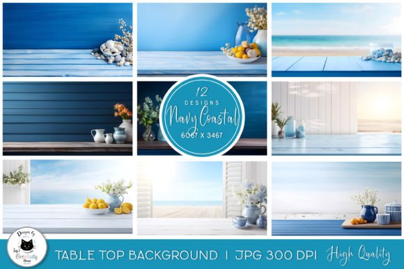 Navy Coastal Beach Table Top Backgrounds: A Designer's Guide