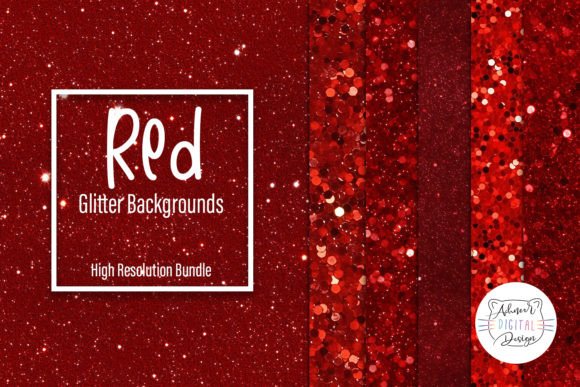 Red Glitter Backgrounds Bundle: Sparkle for Your Projects