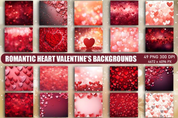 Romantic Heart Valentine's Backgrounds: Elevate Your Love-Themed Designs