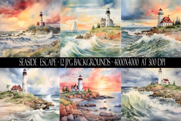 Seaside Escape Backgrounds: Your 12-Piece Coastal Toolkit
