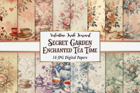 Secret Garden Tea Time Backgrounds: Enchanting Floral Designs for Your Projects