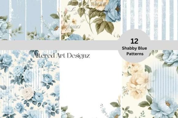 Shabby Blue Backgrounds: Elegant Textures for Creative Projects