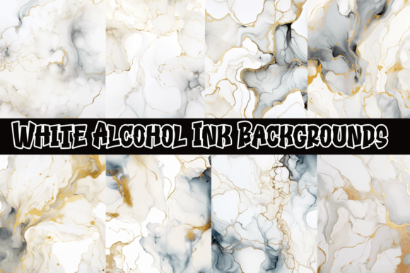 The Ethereal Beauty of White Alcohol Ink Backgrounds