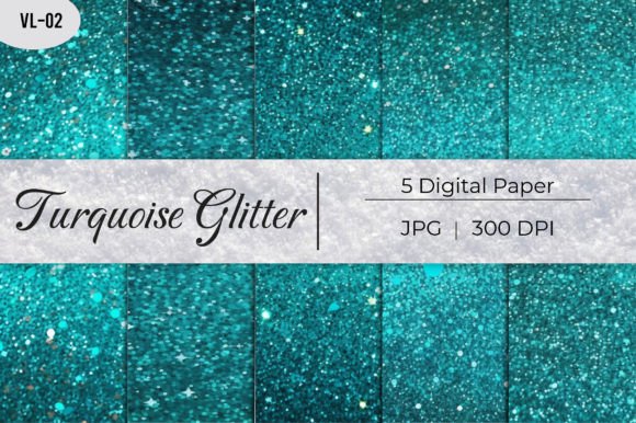 Turquoise Glitter Paper Backgrounds: A Digital Design Game-Changer