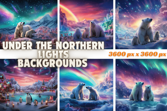 Under the Northern Lights Backgrounds: A Celestial Canvas for Design