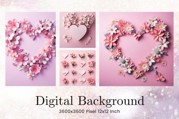 Valentine Day Heart Backgrounds Wall Art for Creators