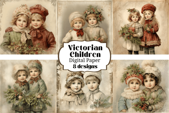 Victorian Christmas Children Backgrounds: A Designer's Guide