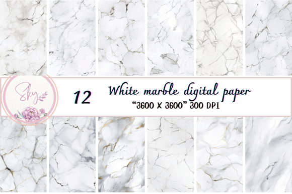 White Marble Digital Paper: A Timeless Asset for Modern Design
