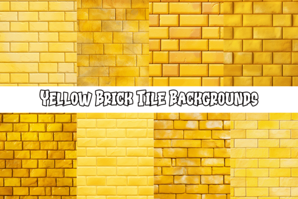 Yellow Brick Tile Backgrounds: Textured Warmth for Designers